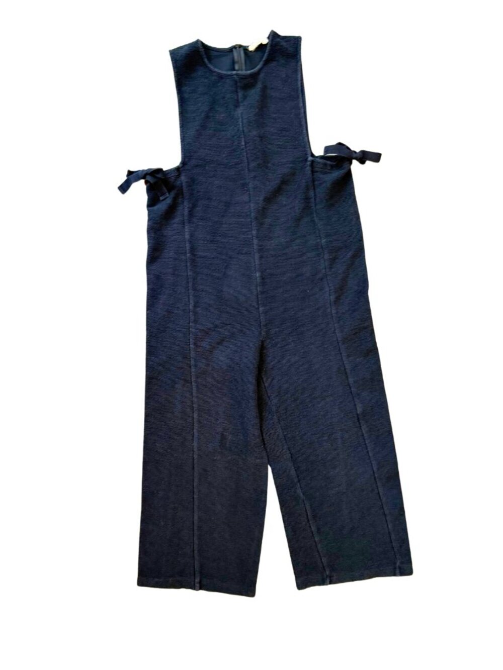 Madewell Wide Leg Ribbed Jumpsuit Black Size XS